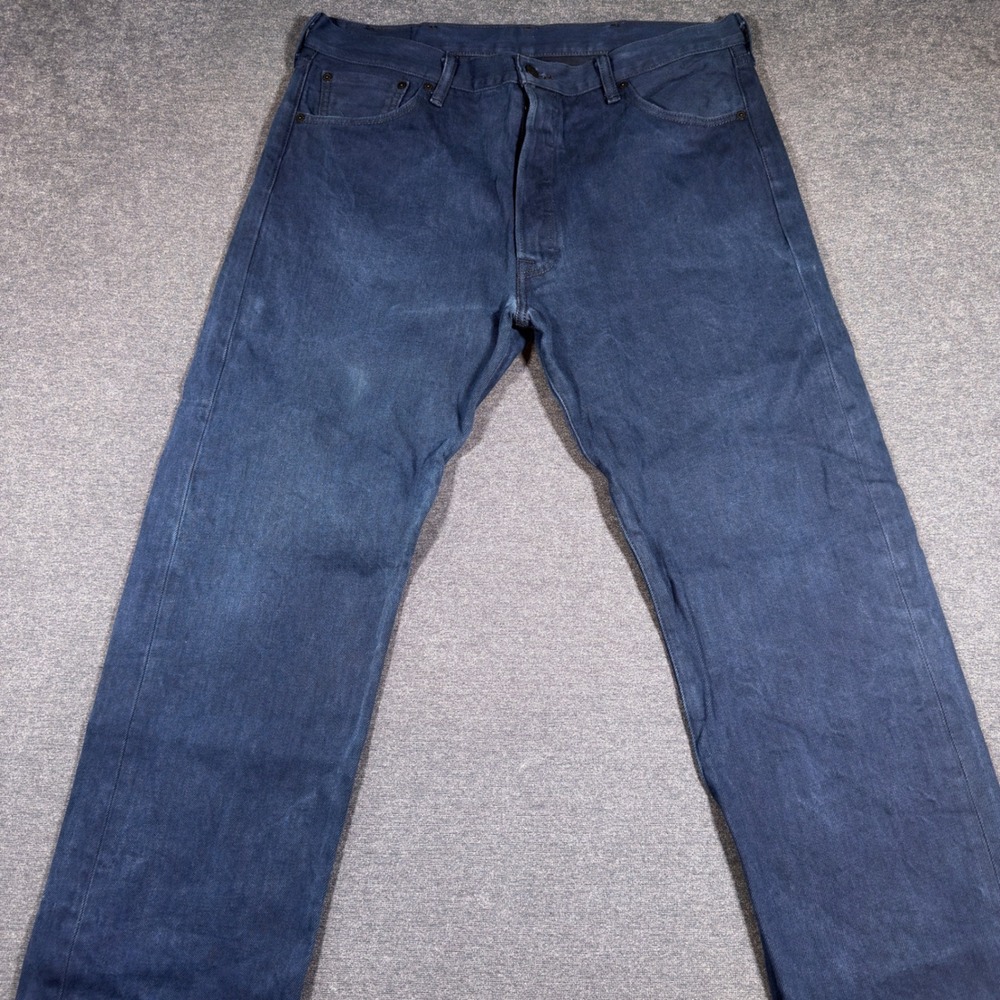 Levi's 501XX Jeans Men 38x30 Blue Straight Leg Button‎ Fly Denim Pants Dark Wash